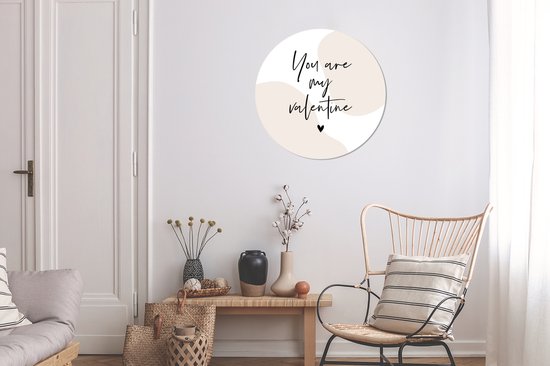 WallCircle - Wall Circle - Wall Circle Inside - Proverbes - Citations - You are my Valentine - Valentine - 60x60 cm - Décoration murale - Peintures Ronds