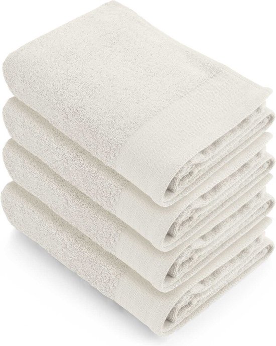 Walra handdoeken 60x110 Soft Cotton - 4-delig - Badhanddoeken 550 g/m² - 100% Katoen - Handdoekenset Kiezel Grijs
