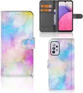 Telefoonhoesje Geschikt voor Samsung Galaxy A33 5G Bookcase Personaliseren Watercolor Light