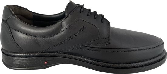 Chaussures à lacets à lacets homme - Chaussures homme - Système gel Comfort 605 - Cuir véritable - Zwart 43