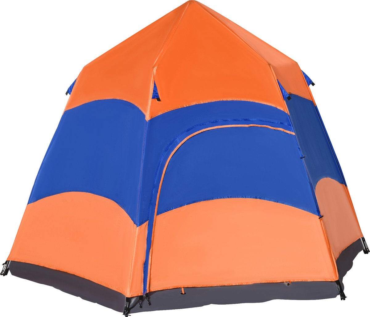 Outsunny Quick-Up tent dubbelwandige tent familietent voor 4–6 personen, buiten waterdicht A20-056