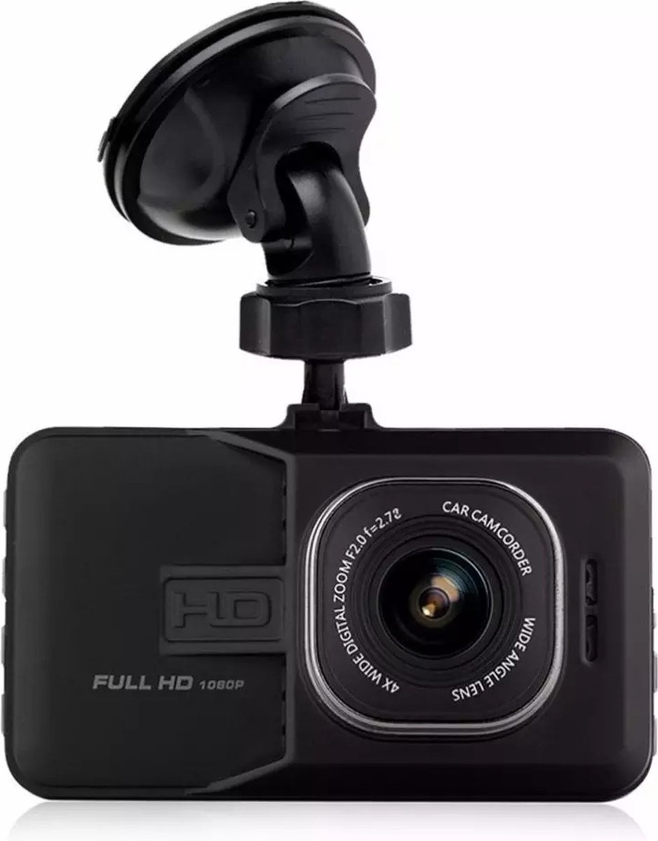 TechU™ Dashcam Voor en Achter Camera – M23 Zwart – Dashboardcamera – 3” Scherm – G-sensor – Bewegingssensor – Parkeermodus – Loop recording – Nachtvisie – 140° Wijdhoeklens – Incl. Achteruitrijcamera - voor auto