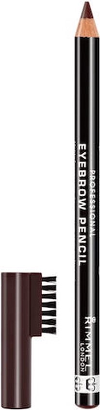Rimmel London Professional Eyebrow Pencil in donkerbruin met borsteltje.