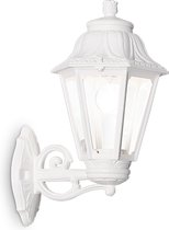 Ideal Lux Anna - Wandlamp Modern - Wit - H:45cm  - E27 - Voor Binnen - Hout - Wandlampen - Slaapkamer - Woonkamer