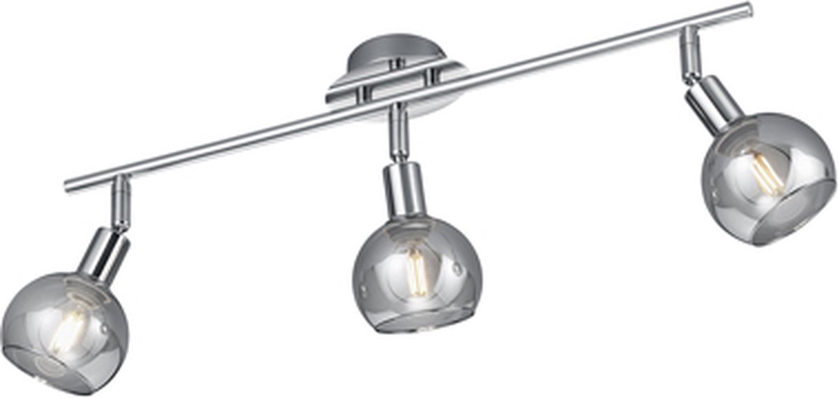 Reality Brest - Plafondlamp Modern - Chroom - H:205cm - E14 - Voor Binnen - Metaal - Plafondlampen - Slaapkamer - Kinderkamer - Woonkamer - Plafonnieres