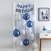 Ginger Ray - Ginger Ray - Navy & Blue Happy Birthday Ballon deurgordijn