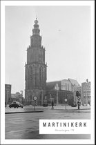 Walljar - Martinikerk '71 - Zwart wit poster