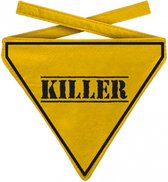 hondenhalsdoek Killer geel polyester maat S