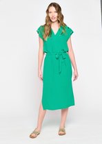 LOLALIZA Midi-jurk met split - Groen - Maat 40