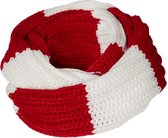 Feest snood gebreid | Carnaval snood | Rood|wit | one size | Colsjaal | Carnaval accessoires | Party | Apollo