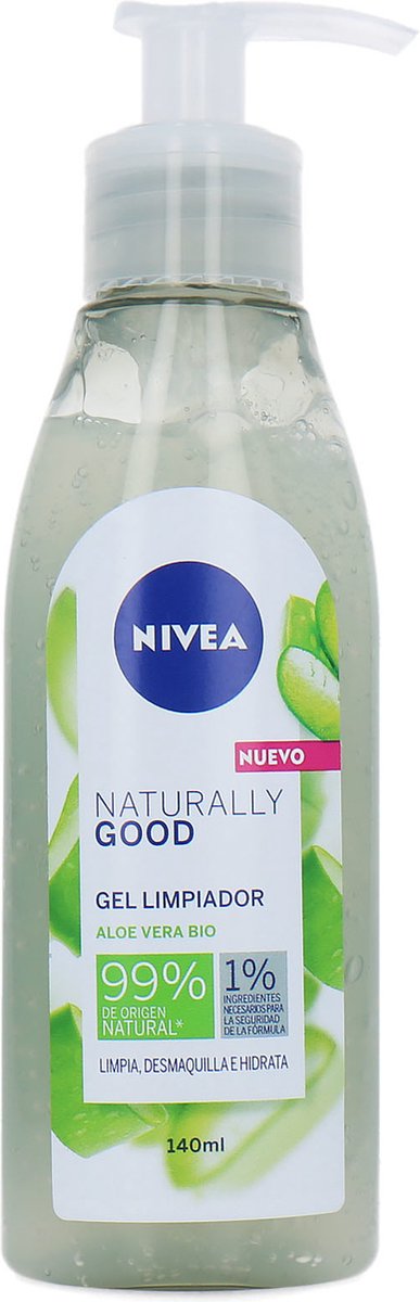 Nivea Naturally Good Aloe Vera Facial Cleansing Gel - 140 ml (Spaanse Versie)
