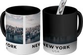 Magic Mug - Photo on Heat Mugs - Coffee Mug - New York - Amérique - Water - Magic Mug - Cup - 350 ML - Tea Mug - Sinterklaas decoration - Distribution de cadeaux pour les enfants - Chaussures cadeaux Sinterklaas