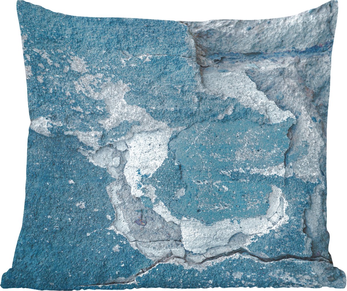 Sierkussens - Kussentjes Woonkamer - 40x40 cm - Verf - Blauw - Stenen