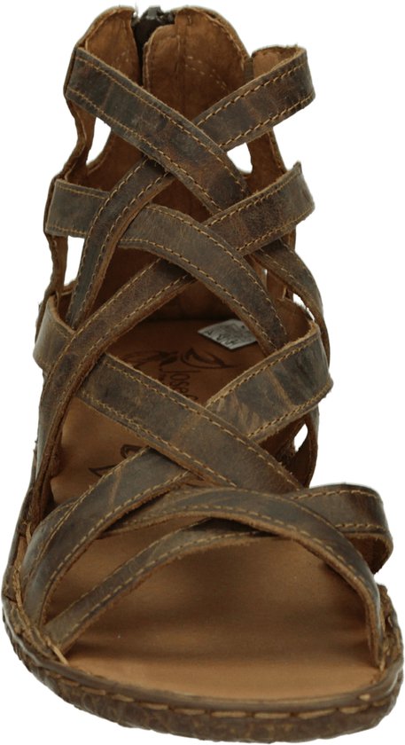 Josef Seibel Rosalie 42 Women's Leather Closed Toe Sandal In Red Size 8
