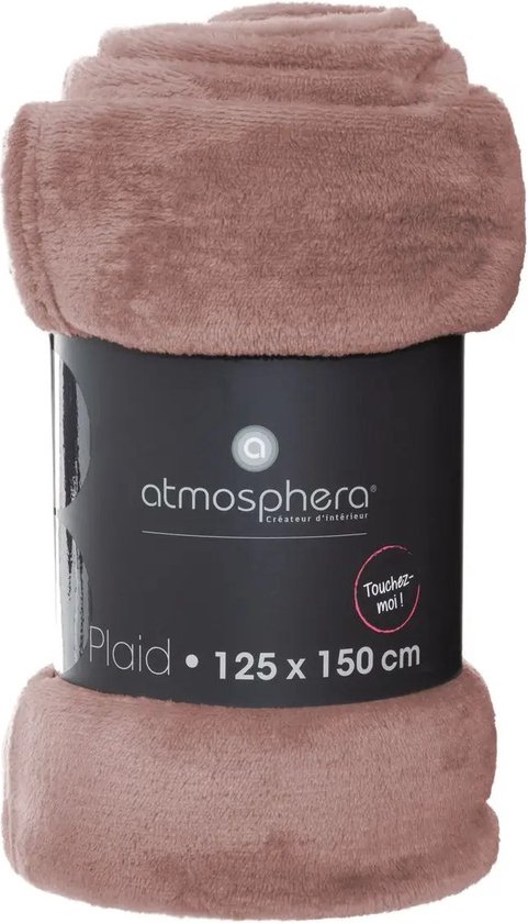 2x Pièces Couverture polaire/plaid polaire vieux rose 125 x 150 cm polyester - Couverture canapé - Couverture polaire - Plaid polaire