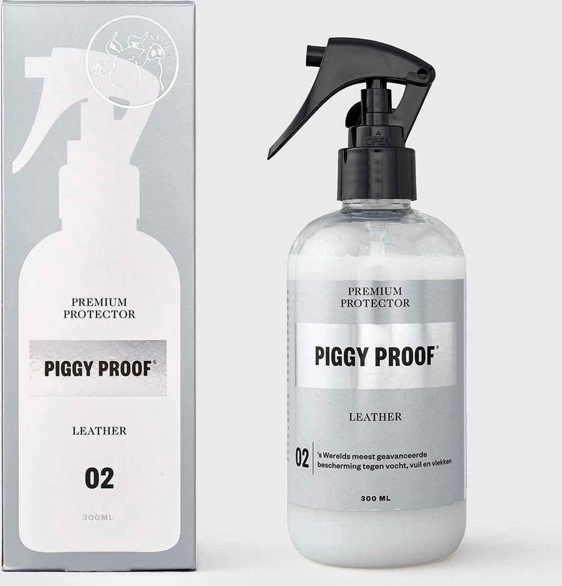 Piggy Proof® Premium Protector 02 | (Imitatie) Leer | 300ML | Waterafstotend