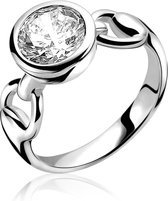 ZINZI zilveren ring wit ZIR995