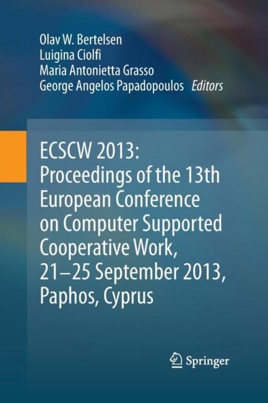 ECSCW 2013: Proceedings of the 13th European Conference on C ... - cover