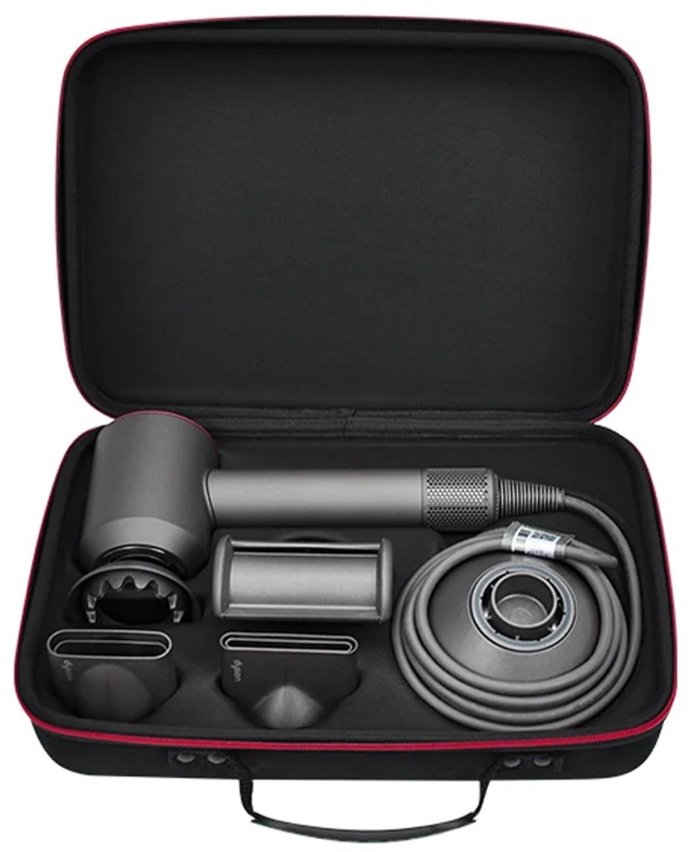 WiseGoods Premium Opbergtas Geschikt Voor Dyson Supersonic Föhn - Beschermende Reistas Haardroger - Hardcase Opbergdoos - Zwart