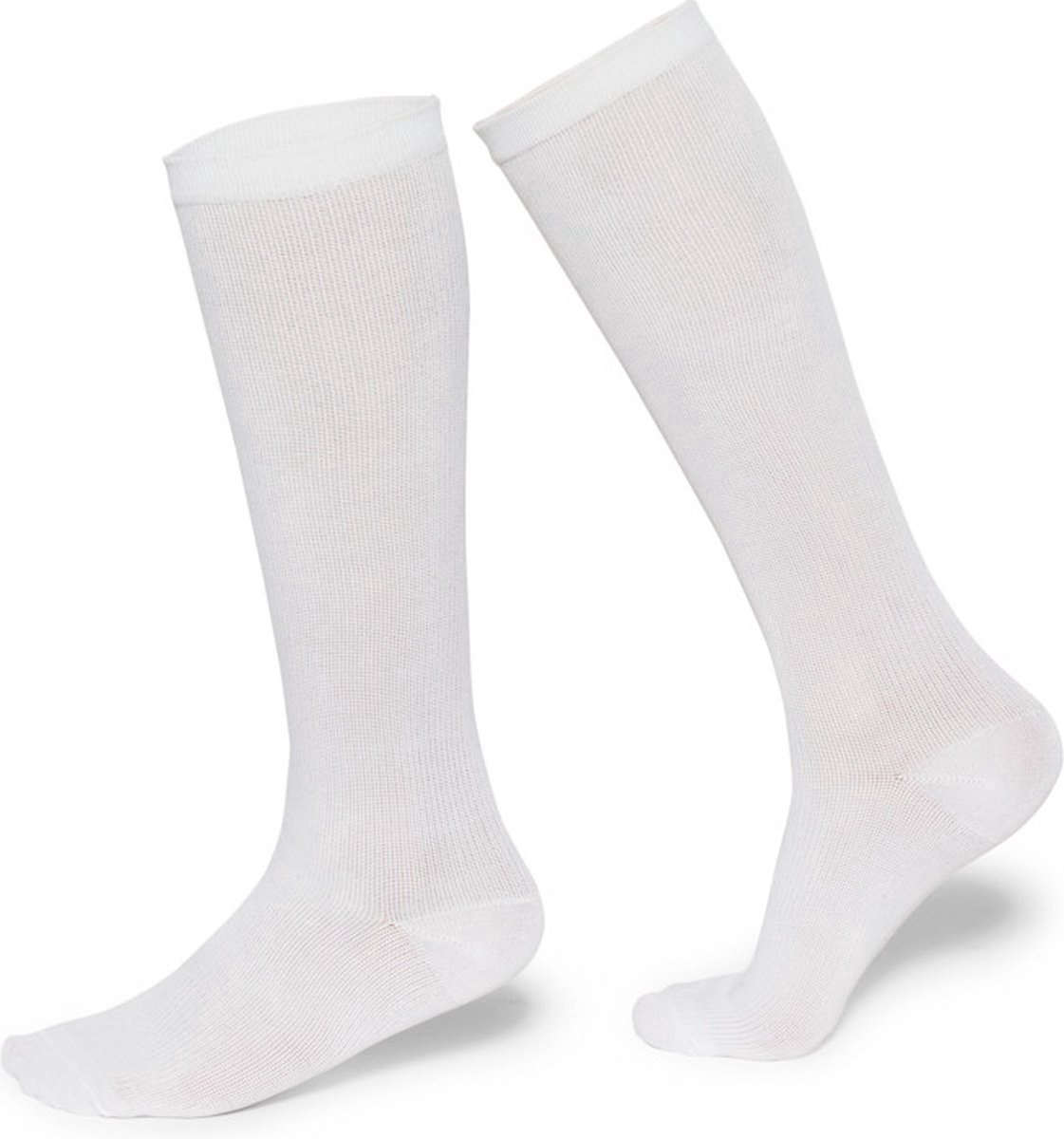 Compressiekousen - Steunkousen - Duopack - Man - Wit - Maat L/XL