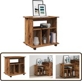 vidaXL Rolkast 60x48x81 cm bewerkt hout wit