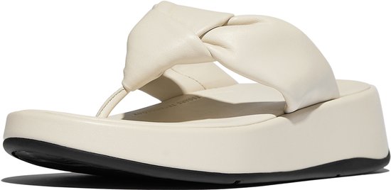 FitFlop F- Mode à plateforme en cuir souple Mode Knot BEIGE - Taille 38
