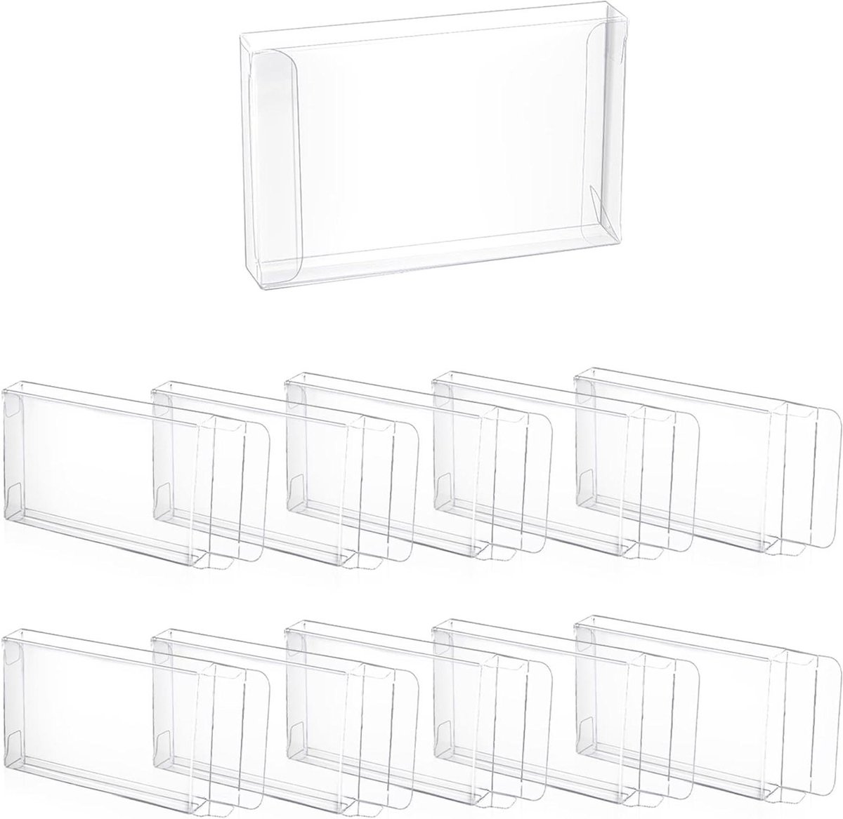 Clear Case Sleeve Protector for Super Nintendo SNES Games Cartridge (Lot of 10)