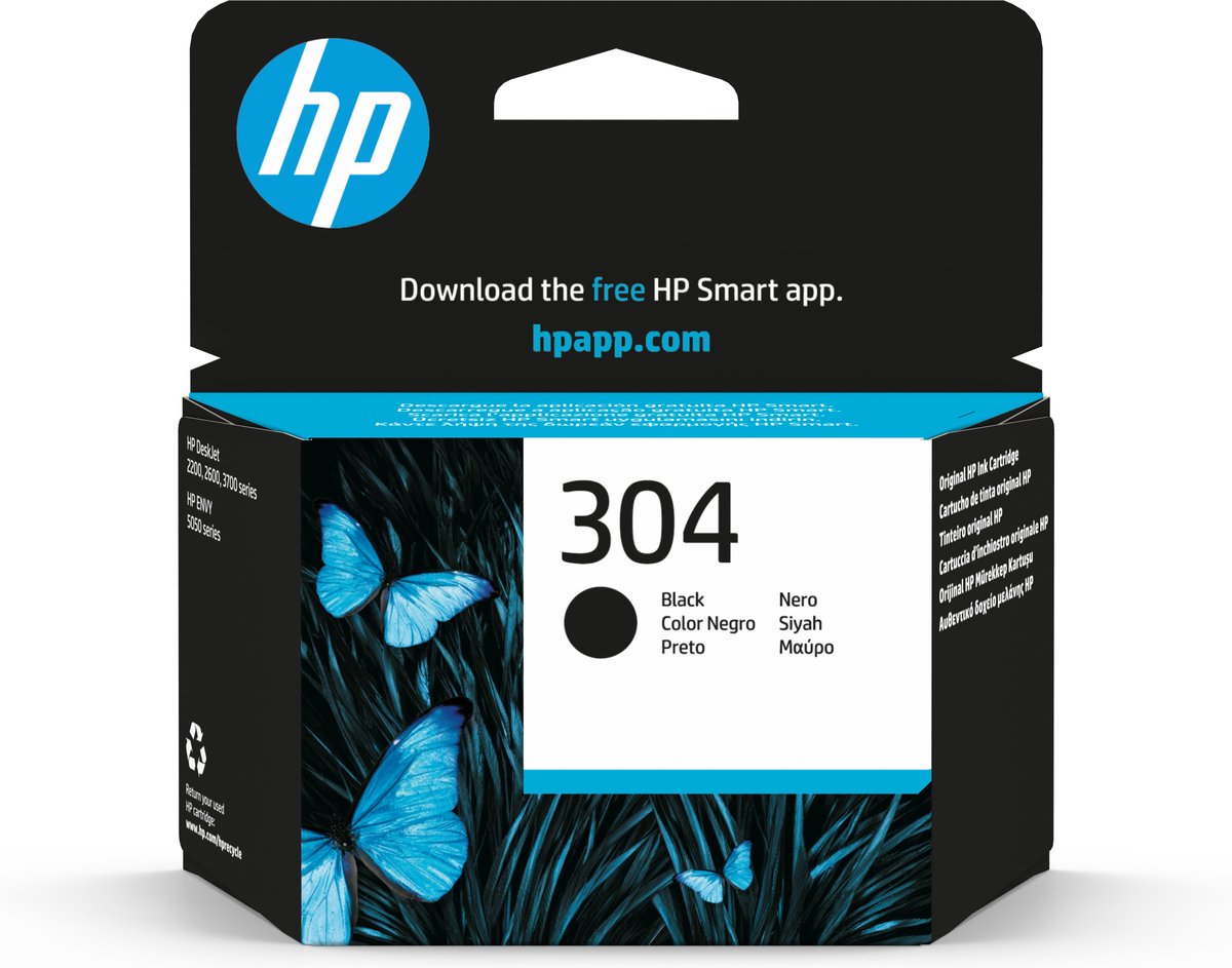 HP 304 - Inktcartridge - Zwart