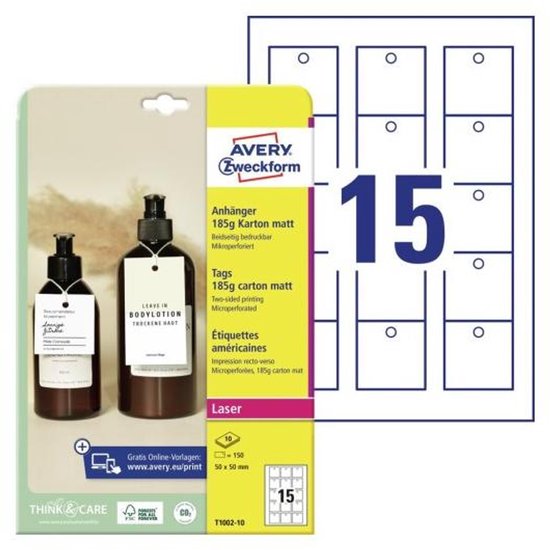 Avery Etiketten Block 150x Aufkleber 38x19mm Klebe-Zettel Beschriftung Haftnotiz