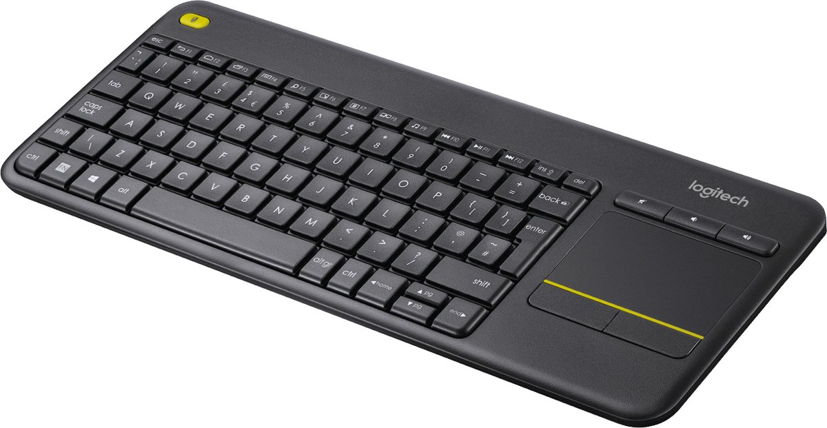 Logitech K400 Plus RF Draadloos QWERTY Pan Nordic Zwart toetsenbord
