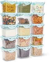 Bol.com Belle Vous 15x voedselcontainer met deksel - 650 ml per container - Stapelbare diepvriesbakjes - Bewaarbakjes BPA-vrij -... aanbieding