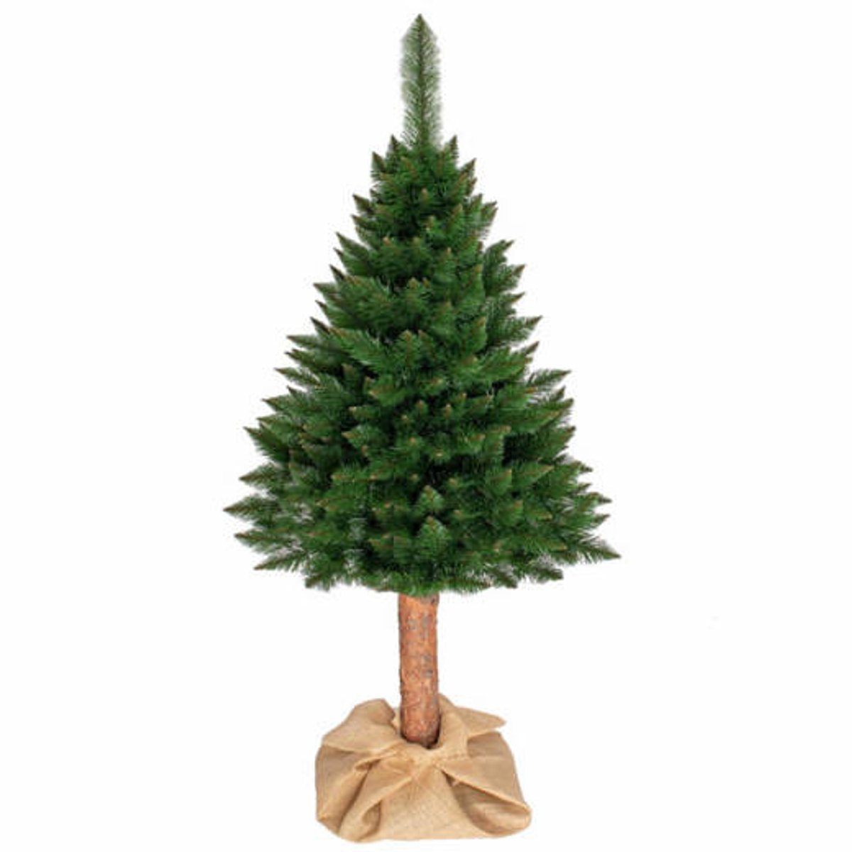 Kunstkerstboom 190 cm - Spar met houten stam in groen