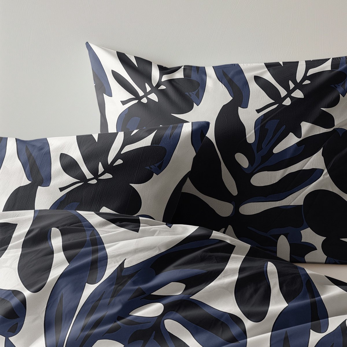 Zydante Dekbedovertrek Set 200x220 cm - Dekbedhoes met 2 Kussenslopen - Painted Leafs