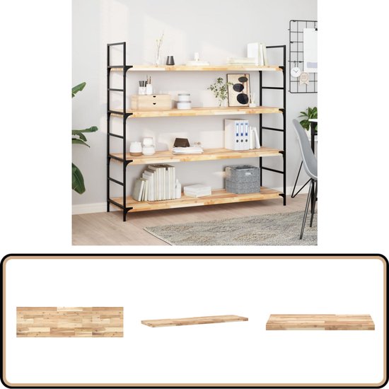 Wood Brothers Zwevende wandplank eiken boomstam 180 x 20 cm