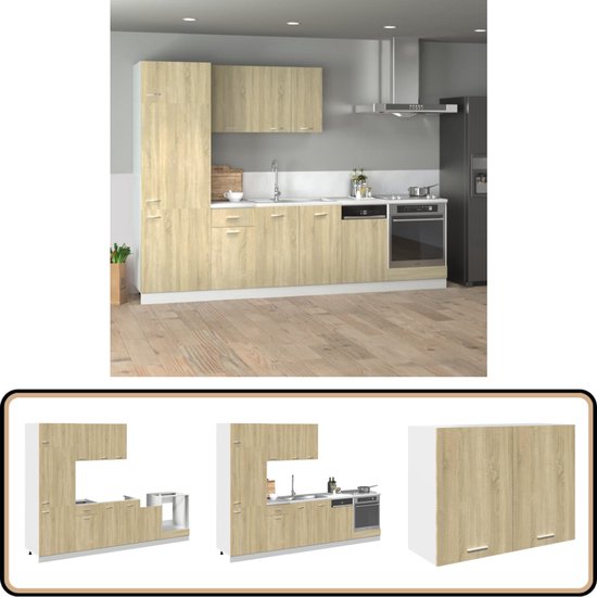 Finori Kast Bali 01A sonoma eikenkleurig en rietprint kopen