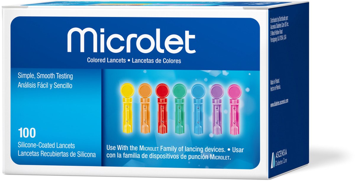 Goedkoopste Ascencia Microlet Lancetten Ster Gekleurd 100