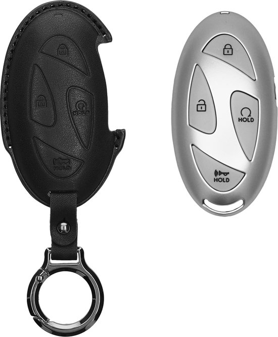 Coque Silicone Pour Clé Hyundai 7 Boutons - Compatible Ioniq 6, Grandeur GN7, KONA 2023 | Noir Et Rouge, Protection Antichoc