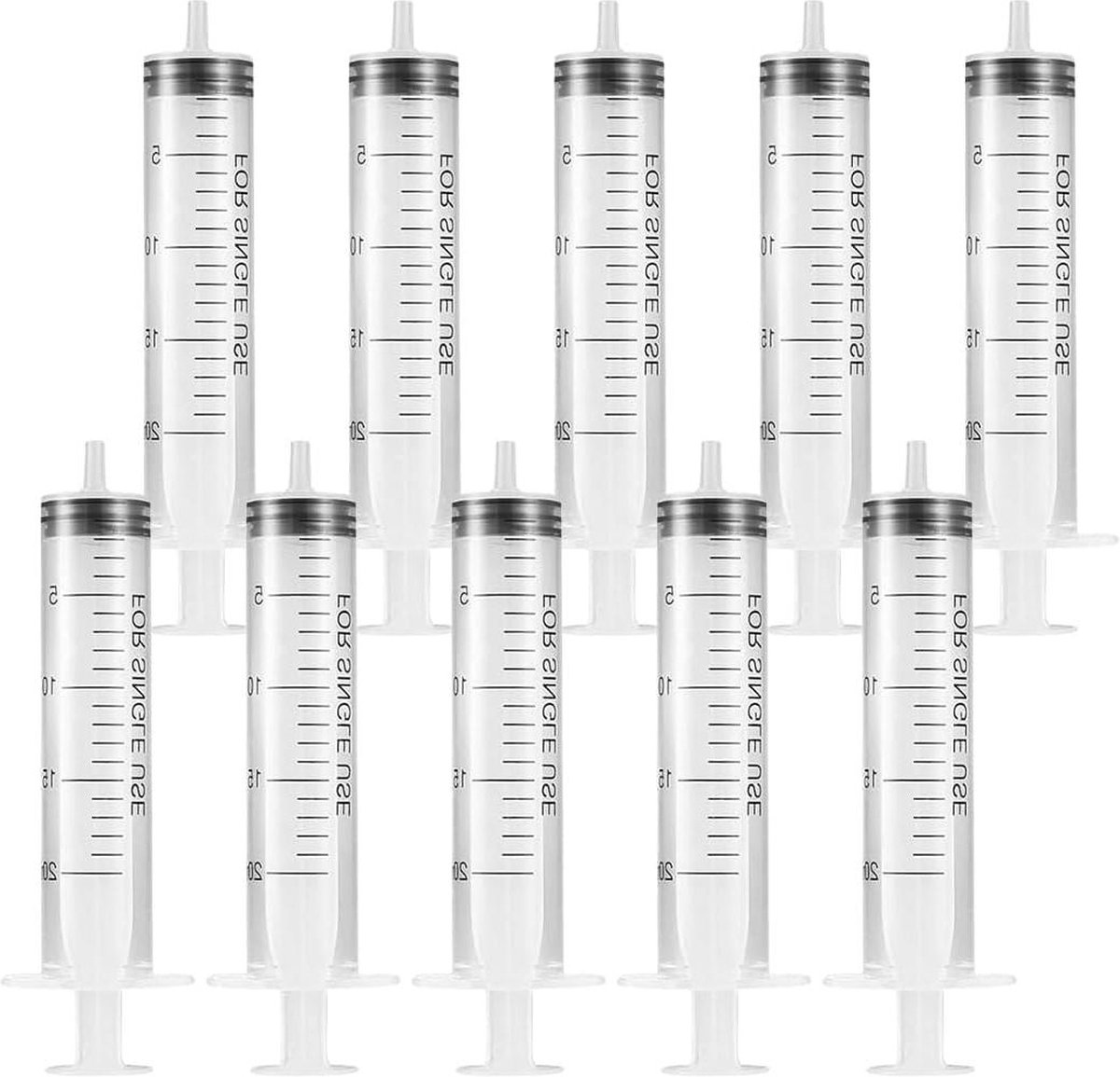 10-delige spuiten 20 ml - Herbruikbare doseerspuiten zonder naald voor proefdierVoedsel - Vloeibaar meetinstrument voerspuit .