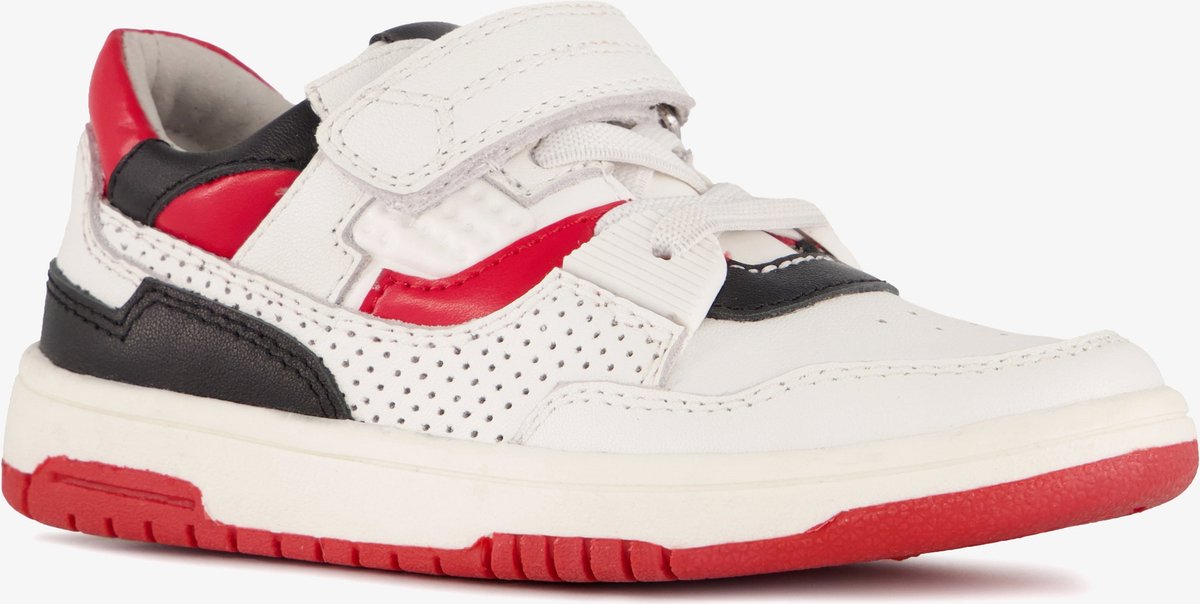 TwoDay leren jongens sneakers rood wit - Maat 24