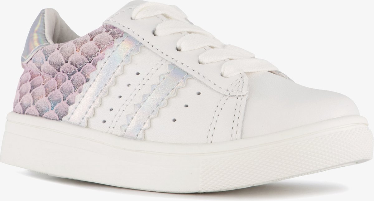 TwoDay leren meisjes sneakers wit roze - Maat 22
