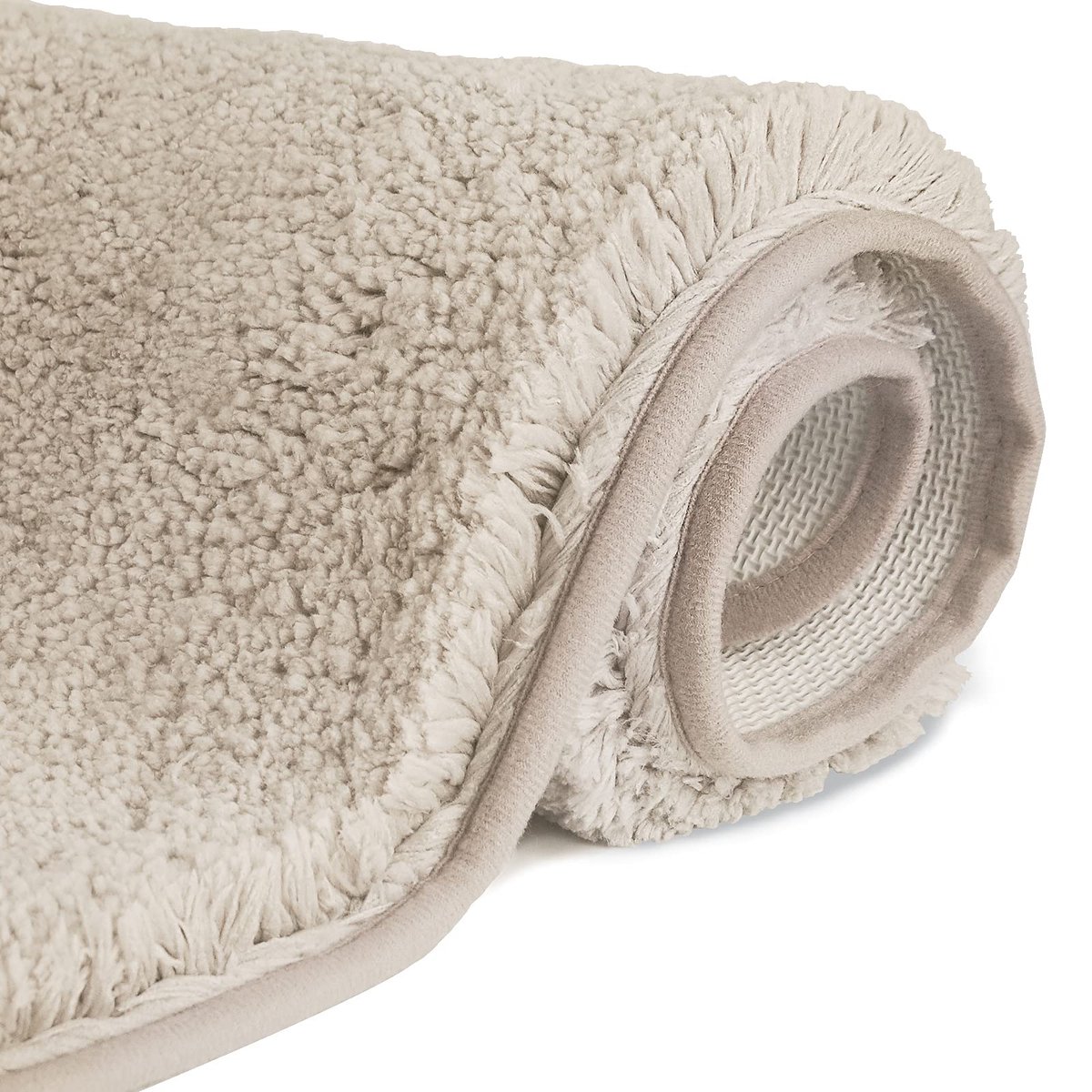 La'Moussawi ® Zachte en Antislip Badmat met Hoogpolige Microvezels, Waterabsorberend en Wasmachinebestendig, 80 x 150 cm, Beige