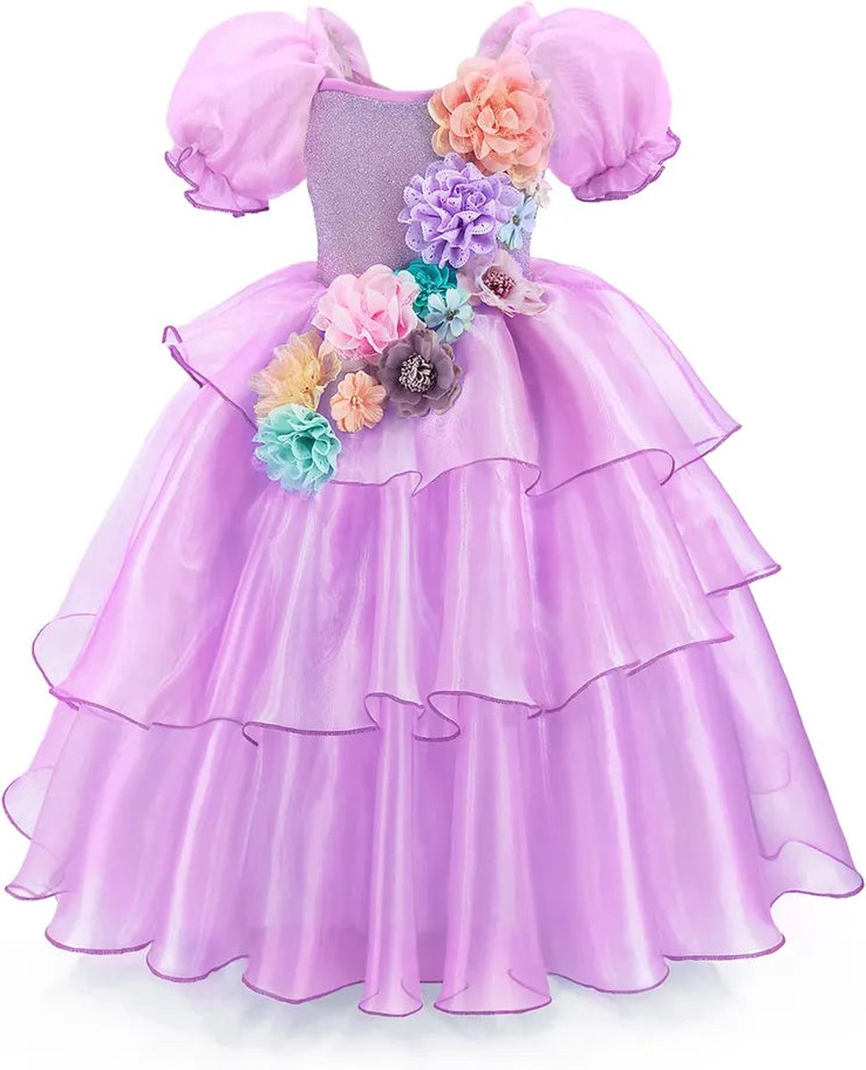 Prinsessendroom - Deluxe Isabela prinsessenjurk - 146/152 (10/11 jaar) - Prinsessenjurk - Verkleed kleding - Feestjurk