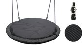 B-Play Nestschommel Comfort Zwart met kussen Ø100 cm Premium met BR touw