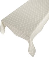 Tafelzeil Mayor Beige -  140 x 350 cm - Beige tafellaken - Tafelkleed plastic - Voor buiten en binnen - Verschillende maten - Geleverd in een koker