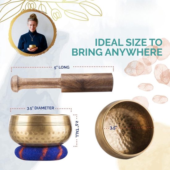klankschalen Set - handgemaakt in Nepal voor genezing en bewustheid - meditatie klankschaal (set klankschalen) van The Ohm Store — afbeelding 2