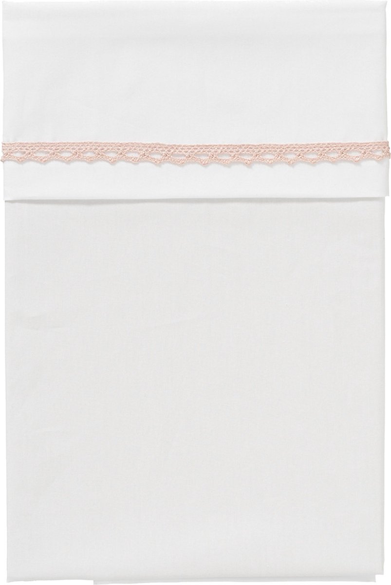 Cottonbaby Broderiekant Ledikantlaken Oudroze 120 x 150