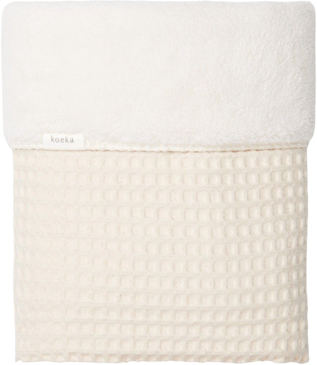 Koeka Oslo Teddy Eenpersoonsdeken - Wafel - Natural / Pebble