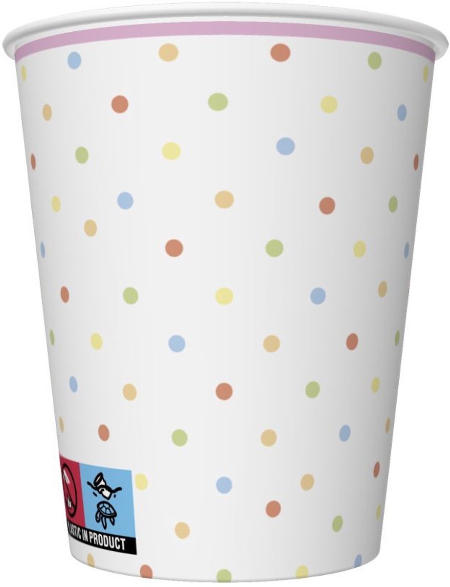 Daisy - Papieren bekers - Pastel Dots