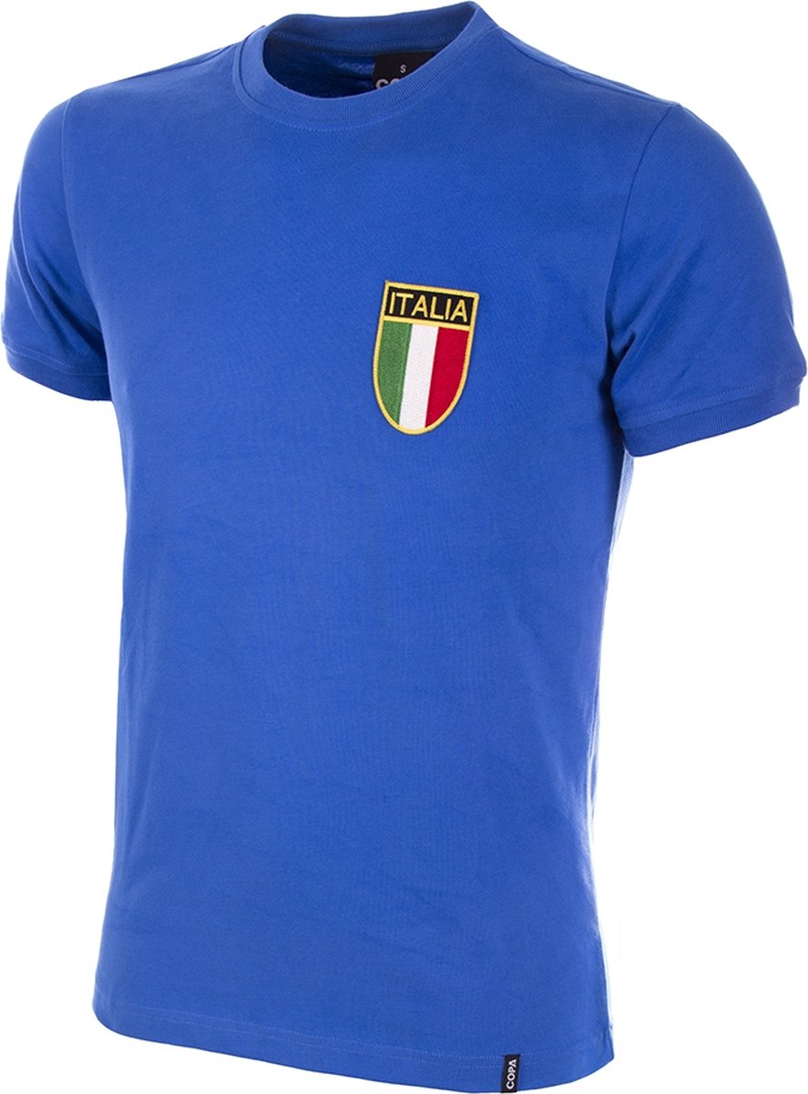 COPA - Italië 1970's Retro Voetbalshirt - Mannen - Blauw - S