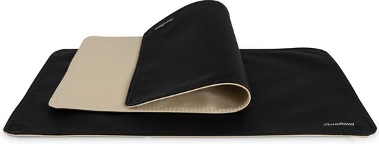 Ligne de base | Set de table double face en éco-cuir | Réversible | 30x45cm | Nuit/Crème (N11/N13)